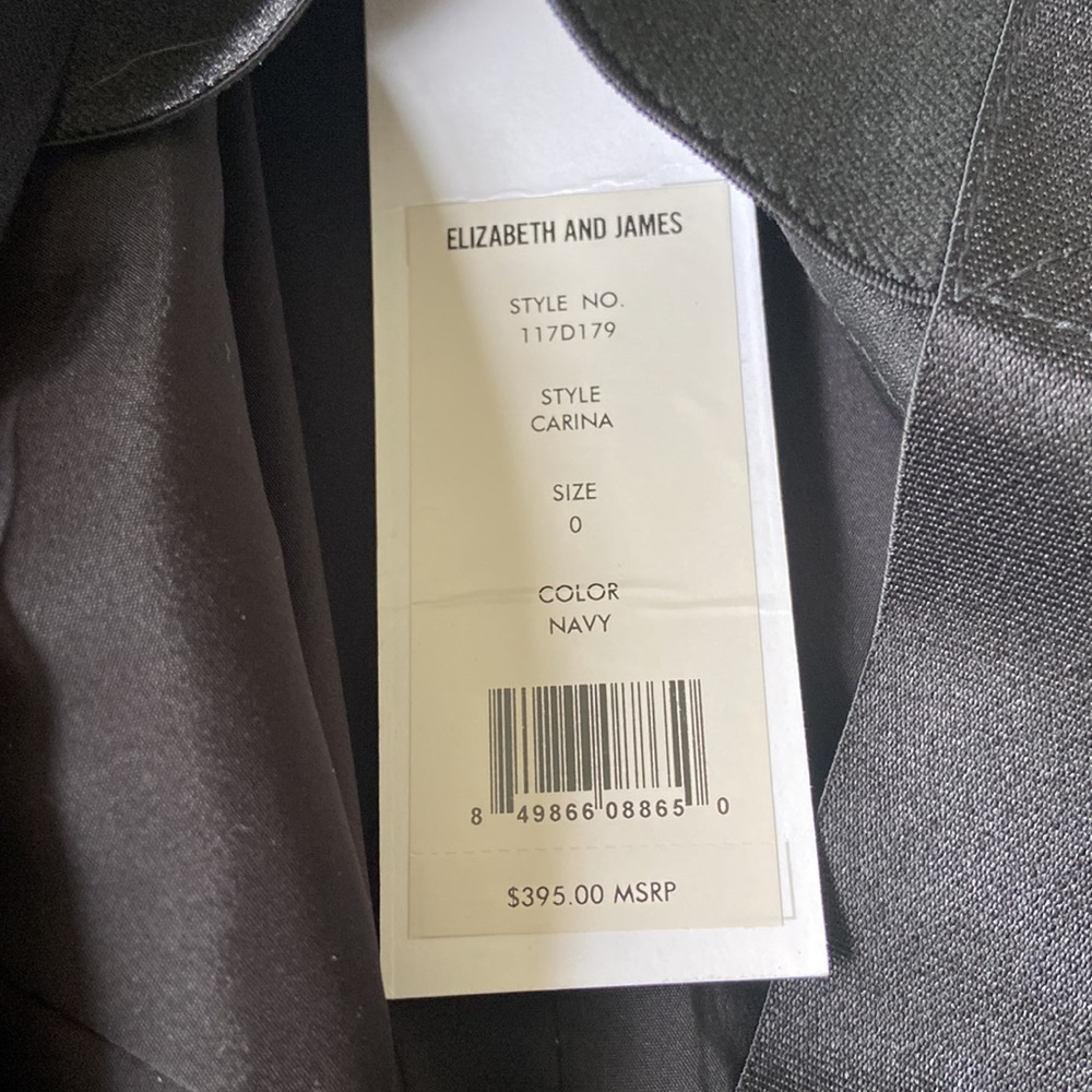 SMASHING🔥 Elizabeth & James Carina Sleeveless Ponte Shift Dress 0 Dark Navy - Picture 2 of 6
